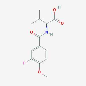 (2R)-2-[(3-fluoro-4-methoxybenzoyl)amino]-3-methylbutanoic acid