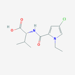 (2R)-2-[(4-chloro-1-ethylpyrrole-2-carbonyl)amino]-3-methylbutanoic acid