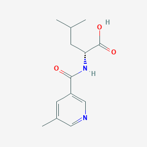 (2R)-4-methyl-2-[(5-methylpyridine-3-carbonyl)amino]pentanoic acid