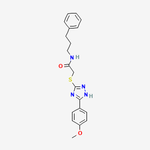 2-{[5-(4-methoxyphenyl)-4H-1,2,4-triazol-3-yl]thio}-N-(3-phenylpropyl)acetamide