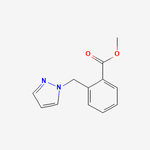 molecular formula C12H12N2O2 B7605519 Methyl 2-(pyrazol-1-ylmethyl)benzoate 