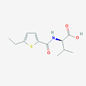 molecular formula C12H17NO3S B7605523 (2R)-2-[(5-ethylthiophene-2-carbonyl)amino]-3-methylbutanoic acid 