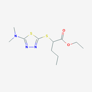 Ethyl 2-[[5-(dimethylamino)-1,3,4-thiadiazol-2-yl]sulfanyl]pentanoate