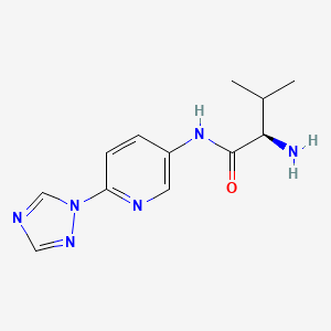 (2R)-2-amino-3-methyl-N-[6-(1,2,4-triazol-1-yl)pyridin-3-yl]butanamide