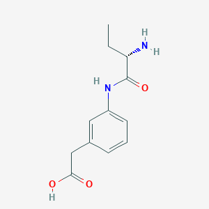 2-[3-[[(2S)-2-aminobutanoyl]amino]phenyl]acetic acid