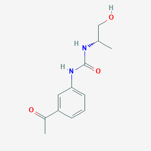 molecular formula C12H16N2O3 B7605567 1-(3-acetylphenyl)-3-[(2S)-1-hydroxypropan-2-yl]urea 