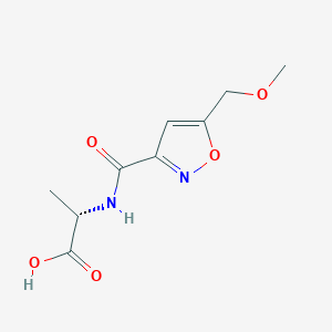 molecular formula C9H12N2O5 B7605579 (2S)-2-[[5-(methoxymethyl)-1,2-oxazole-3-carbonyl]amino]propanoic acid 