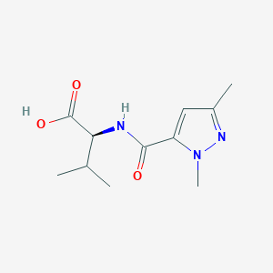 (2S)-2-[(2,5-dimethylpyrazole-3-carbonyl)amino]-3-methylbutanoic acid