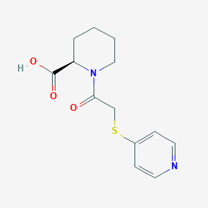 (2R)-1-(2-pyridin-4-ylsulfanylacetyl)piperidine-2-carboxylic acid