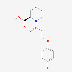 (2R)-1-[3-(4-fluorophenoxy)propanoyl]piperidine-2-carboxylic acid