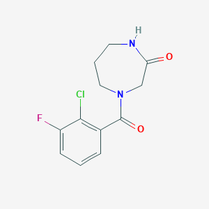 4-(2-Chloro-3-fluorobenzoyl)-1,4-diazepan-2-one