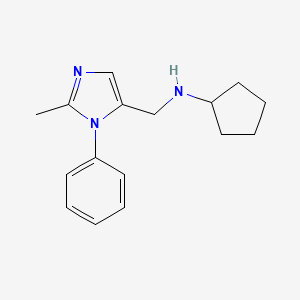 N-[(2-methyl-3-phenylimidazol-4-yl)methyl]cyclopentanamine