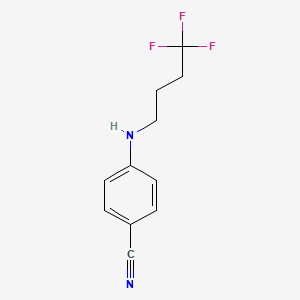 molecular formula C11H11F3N2 B7605734 4-(4,4,4-Trifluorobutylamino)benzonitrile 