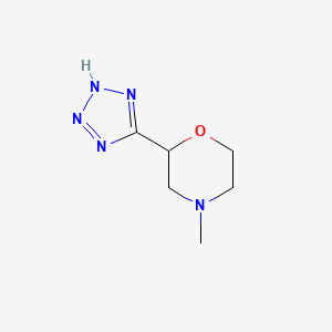 molecular formula C6H11N5O B7605750 4-methyl-2-(2H-tetrazol-5-yl)morpholine 