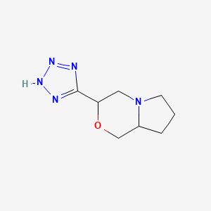 molecular formula C8H13N5O B7605753 3-(2H-tetrazol-5-yl)-3,4,6,7,8,8a-hexahydro-1H-pyrrolo[2,1-c][1,4]oxazine 