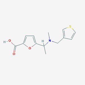 5-[1-[Methyl(thiophen-3-ylmethyl)amino]ethyl]furan-2-carboxylic acid