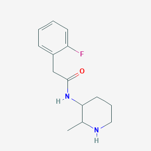 molecular formula C14H19FN2O B7605780 2-(2-fluorophenyl)-N-(2-methylpiperidin-3-yl)acetamide 