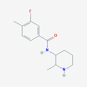 3-fluoro-4-methyl-N-(2-methylpiperidin-3-yl)benzamide