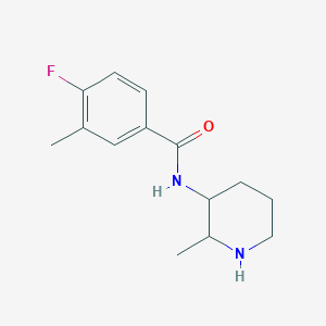 4-fluoro-3-methyl-N-(2-methylpiperidin-3-yl)benzamide