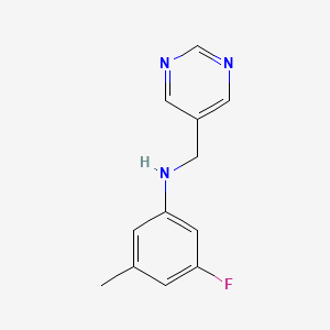 3-fluoro-5-methyl-N-(pyrimidin-5-ylmethyl)aniline