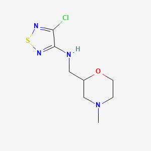 molecular formula C8H13ClN4OS B7605894 4-chloro-N-[(4-methylmorpholin-2-yl)methyl]-1,2,5-thiadiazol-3-amine 