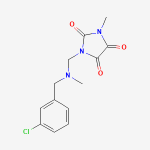 1-[[(3-Chlorophenyl)methyl-methylamino]methyl]-3-methylimidazolidine-2,4,5-trione