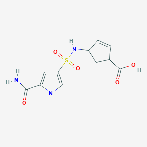 4-[(5-Carbamoyl-1-methylpyrrol-3-yl)sulfonylamino]cyclopent-2-ene-1-carboxylic acid