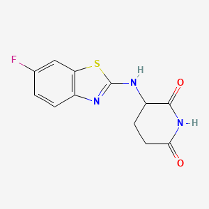 3-[(6-Fluoro-1,3-benzothiazol-2-yl)amino]piperidine-2,6-dione