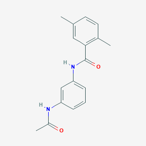 molecular formula C17H18N2O2 B7606005 N-(3-acetamidophenyl)-2,5-dimethylbenzamide 