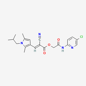 [2-[(5-chloropyridin-2-yl)amino]-2-oxoethyl] (E)-2-cyano-3-[2,5-dimethyl-1-(2-methylpropyl)pyrrol-3-yl]prop-2-enoate