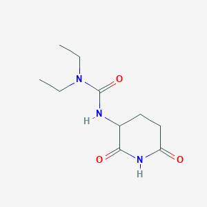 molecular formula C10H17N3O3 B7606032 3-(2,6-Dioxopiperidin-3-yl)-1,1-diethylurea 