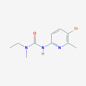 molecular formula C10H14BrN3O B7606036 3-(5-Bromo-6-methylpyridin-2-yl)-1-ethyl-1-methylurea 