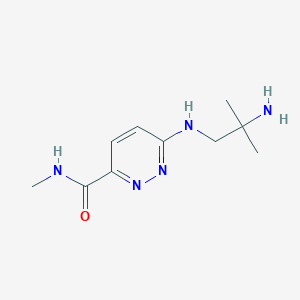 molecular formula C10H17N5O B7606043 6-[(2-amino-2-methylpropyl)amino]-N-methylpyridazine-3-carboxamide 