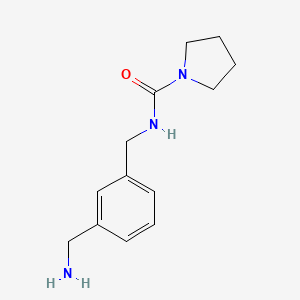 molecular formula C13H19N3O B7606050 N-[[3-(aminomethyl)phenyl]methyl]pyrrolidine-1-carboxamide 