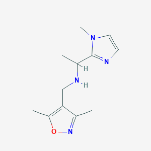 N-[(3,5-dimethyl-1,2-oxazol-4-yl)methyl]-1-(1-methylimidazol-2-yl)ethanamine