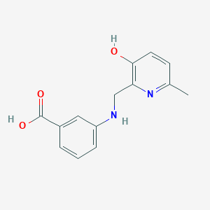 molecular formula C14H14N2O3 B7606064 3-[(3-Hydroxy-6-methylpyridin-2-yl)methylamino]benzoic acid 