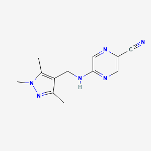 5-[(1,3,5-Trimethylpyrazol-4-yl)methylamino]pyrazine-2-carbonitrile