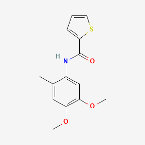 molecular formula C14H15NO3S B7606095 N-(4,5-dimethoxy-2-methylphenyl)thiophene-2-carboxamide 