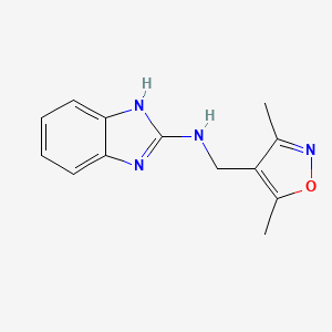 molecular formula C13H14N4O B7606108 N-[(3,5-dimethyl-1,2-oxazol-4-yl)methyl]-1H-benzimidazol-2-amine 