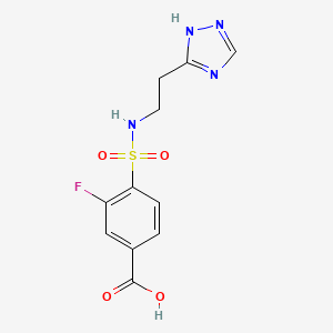 3-fluoro-4-[2-(1H-1,2,4-triazol-5-yl)ethylsulfamoyl]benzoic acid