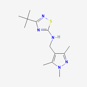 3-tert-butyl-N-[(1,3,5-trimethylpyrazol-4-yl)methyl]-1,2,4-thiadiazol-5-amine