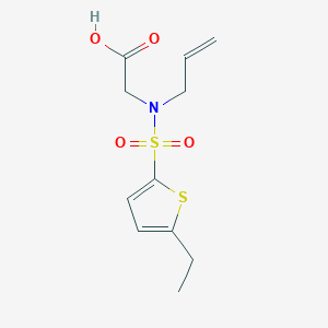 molecular formula C11H15NO4S2 B7606131 2-[(5-Ethylthiophen-2-yl)sulfonyl-prop-2-enylamino]acetic acid 