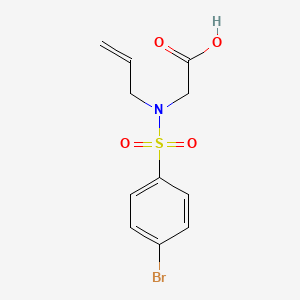 molecular formula C11H12BrNO4S B7606139 2-[(4-Bromophenyl)sulfonyl-prop-2-enylamino]acetic acid 