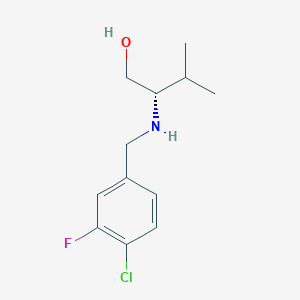 (2S)-2-[(4-chloro-3-fluorophenyl)methylamino]-3-methylbutan-1-ol