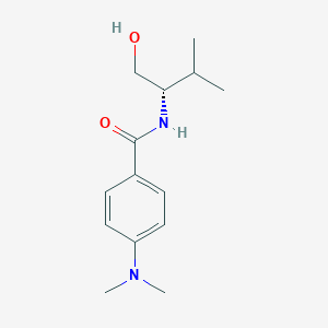 molecular formula C14H22N2O2 B7606170 N-[(S)-1-(Hydroxymethyl)-2-methylpropyl]-4-(dimethylamino)benzamide 