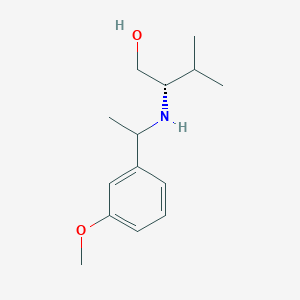 molecular formula C14H23NO2 B7606172 (2S)-2-[1-(3-methoxyphenyl)ethylamino]-3-methylbutan-1-ol 