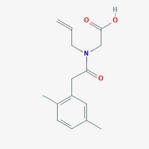 molecular formula C15H19NO3 B7606187 2-[[2-(2,5-Dimethylphenyl)acetyl]-prop-2-enylamino]acetic acid 