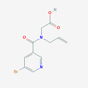 molecular formula C11H11BrN2O3 B7606200 N-Allyl-N-(5-bromonicotinoyl)glycine 