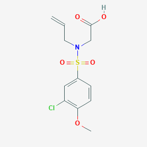 2-[(3-Chloro-4-methoxyphenyl)sulfonyl-prop-2-enylamino]acetic acid