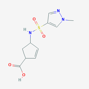 4-[(1-Methylpyrazol-4-yl)sulfonylamino]cyclopent-2-ene-1-carboxylic acid